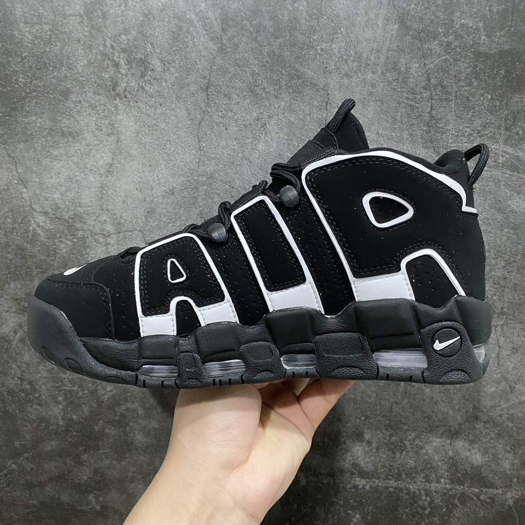 [CK Pure Original] NK Air More Uptempo '96 OG Pippen Big AIR Retro Basketball Shoes Black and White FV2291-001