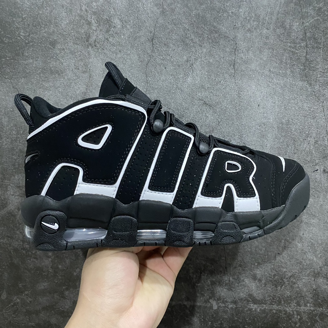 [CK Pure Original] NK Air More Uptempo '96 OG Pippen Big AIR Retro Basketball Shoes Black and White FV2291-001