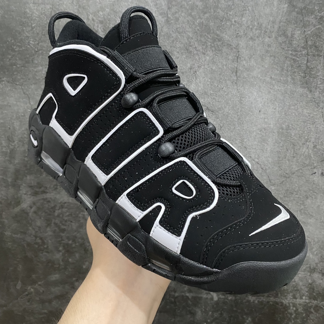 [CK Pure Original] NK Air More Uptempo '96 OG Pippen Big AIR Retro Basketball Shoes Black and White FV2291-001