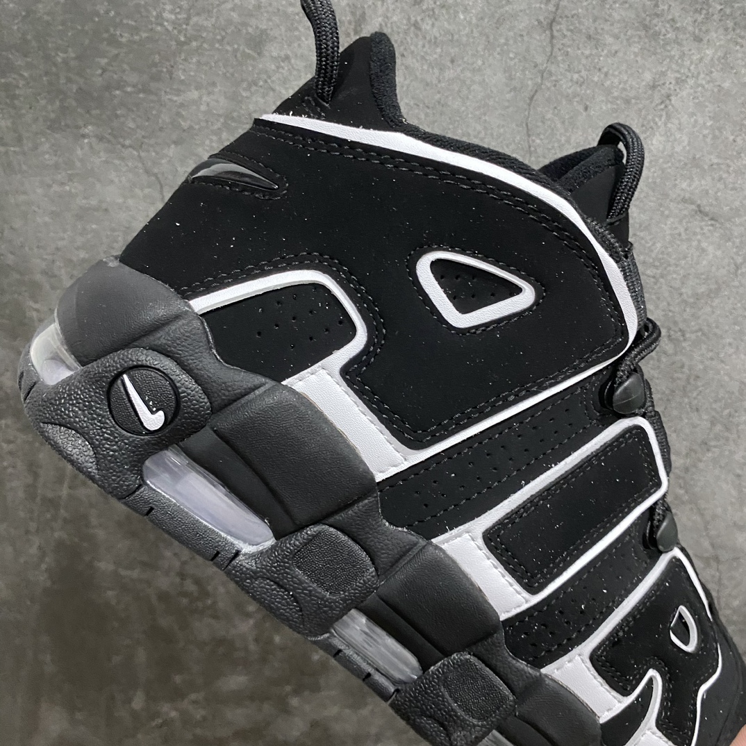 [CK Pure Original] NK Air More Uptempo '96 OG Pippen Big AIR Retro Basketball Shoes Black and White FV2291-001