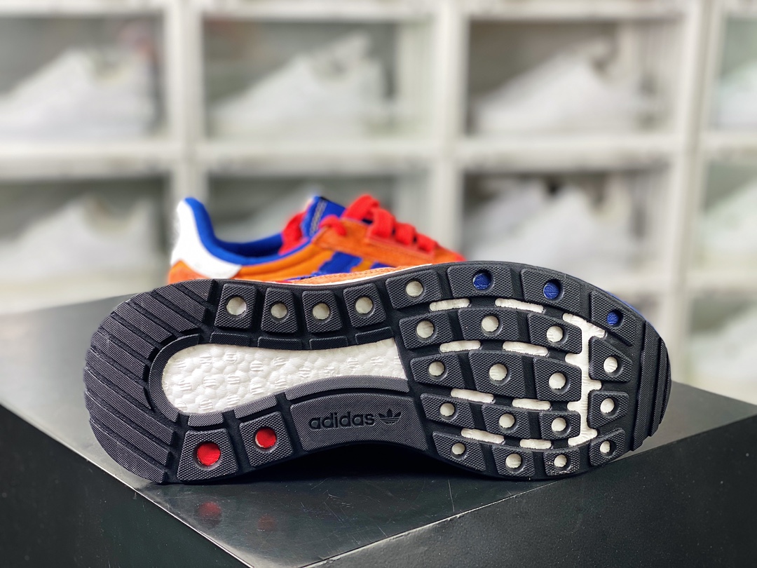 Adidas Originals ZX500 RM Boost ”SON GOKU” series low-top popcorn running shoes ”Jointly named orange and blue Sun Wukong” D97046