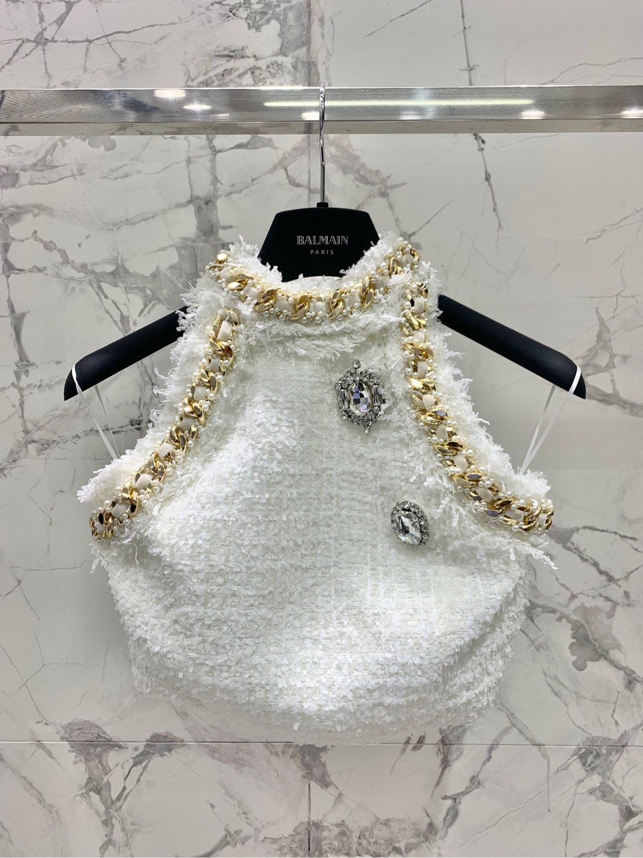 NO:923159,* Balmain early spring series yb mold customization simple version fashionable and versatile high-end customized quality hardware diamond buckle customization size SML vest, Balmain-clothing, balmain,19860909* 巴尔家早春系列 yb开模定制 简约版型时尚百搭 高端定制品质 五金钻扣定制 码数SML 背心,巴尔曼-服装,balmain,,Women's clothing