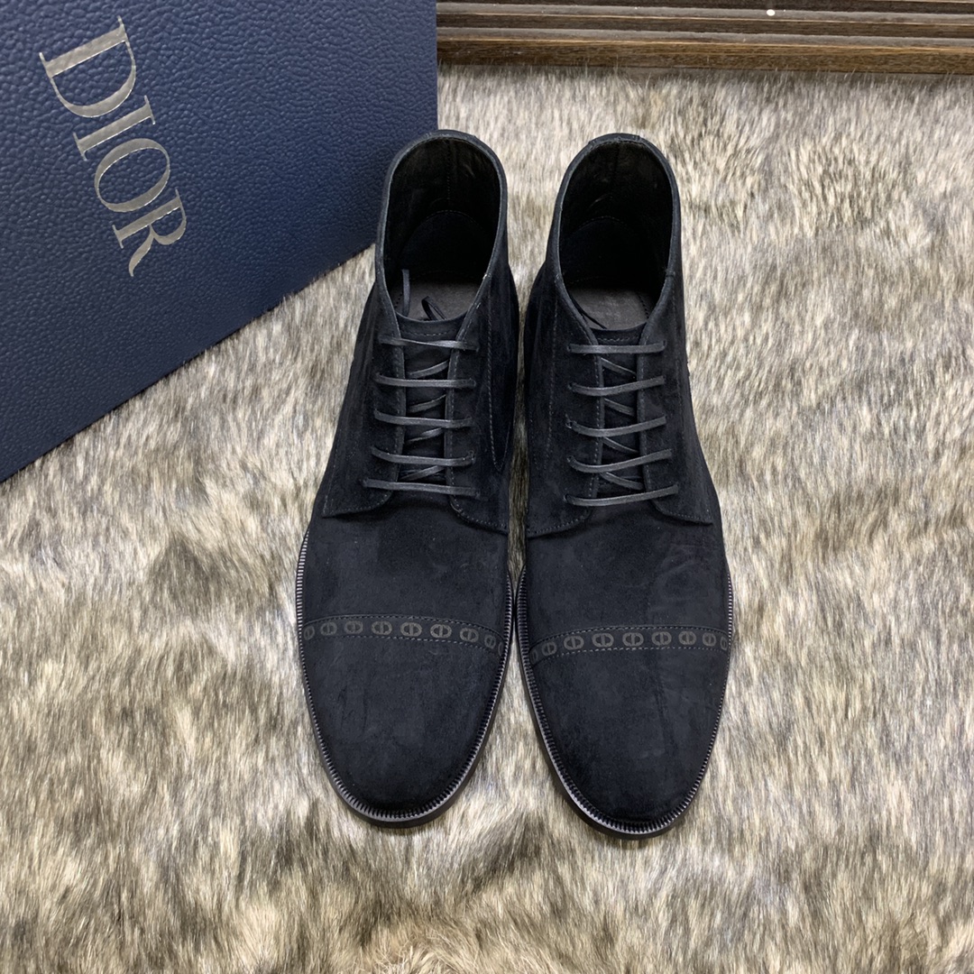 Dior Boots Online Store
 Men Cowhide Genuine Leather High Tops