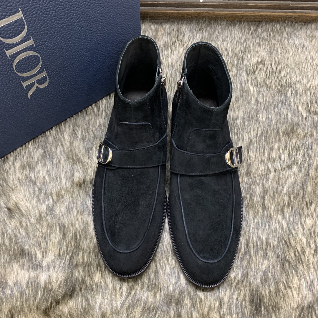 Dior Fashion
 Boots Men Cowhide Genuine Leather High Tops