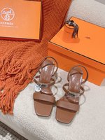 Luxury Shop
 Hermes Kelly New
 Shoes Sandals Chamois Genuine Leather Fashion