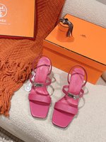 from China 2023 
 Hermes Kelly Shoes Sandals Chamois Genuine Leather Fashion