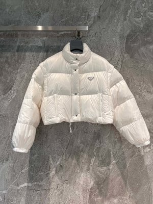 Prada Clothing Down Jacket White Goose Down Winter Collection