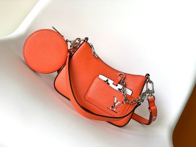Louis Vuitton LV Marelle Bags Handbags Beige Black Green Orange Purple Red White Epi Cowhide Chains M22653