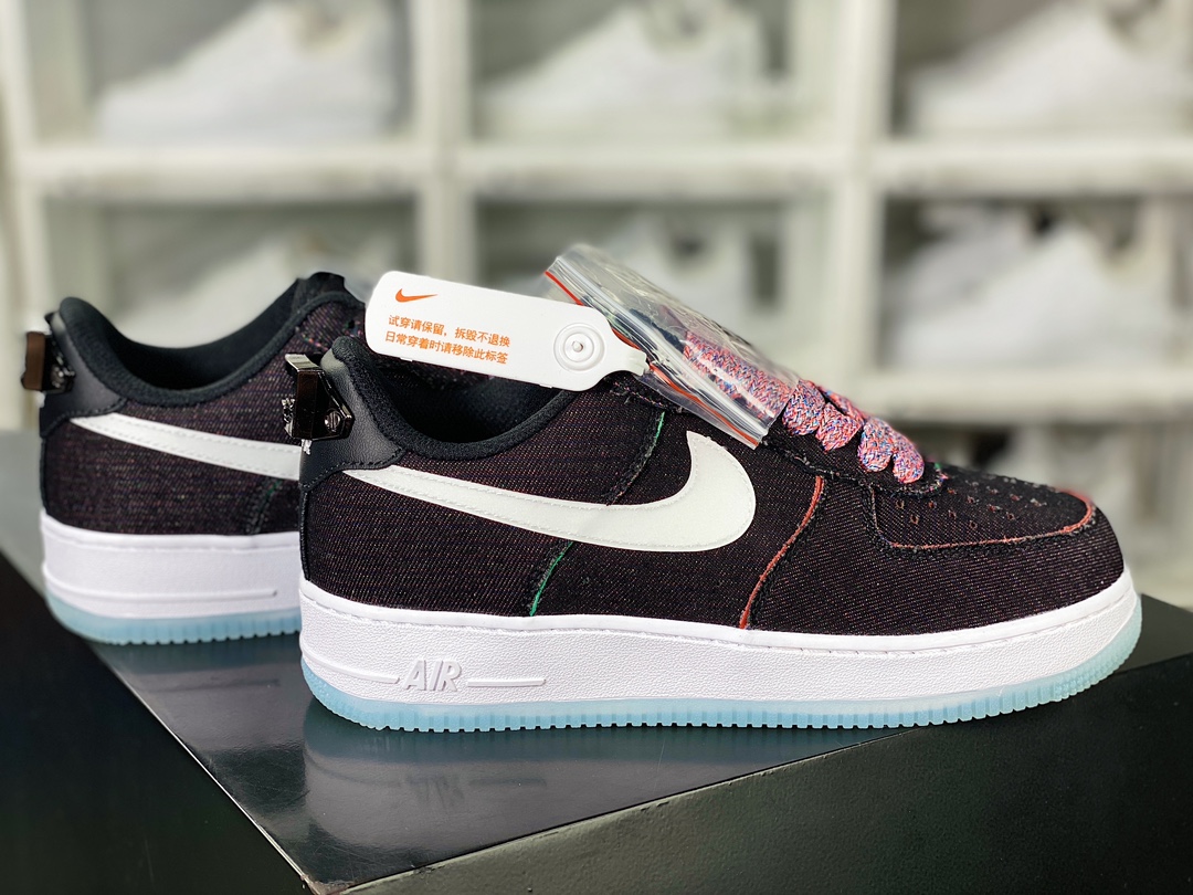 Air Force 1 '07 Low PRM ”Ice Blue” Air Force One classic low-top versatile sneakers ”red and brown fabric” FN8883-011