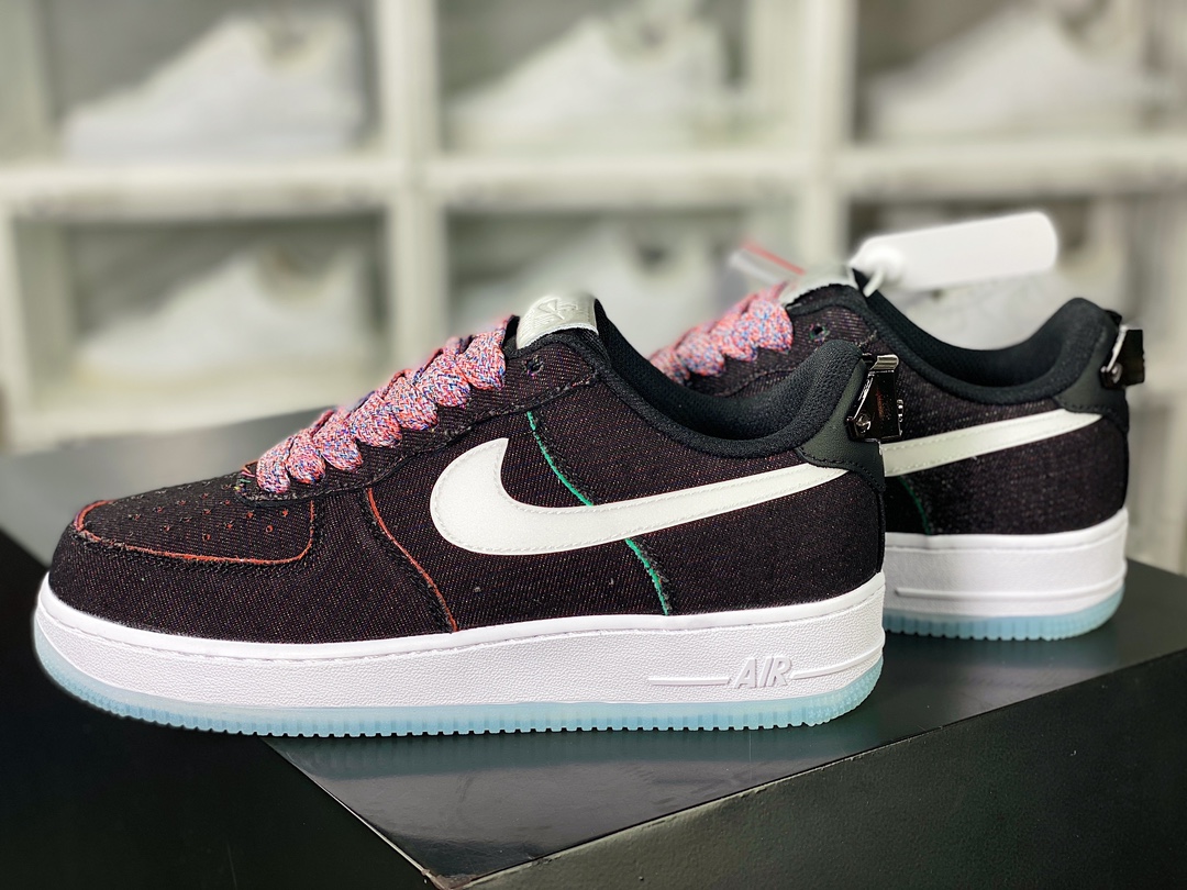 Air Force 1 '07 Low PRM ”Ice Blue” Air Force One classic low-top versatile sneakers ”red and brown fabric” FN8883-011