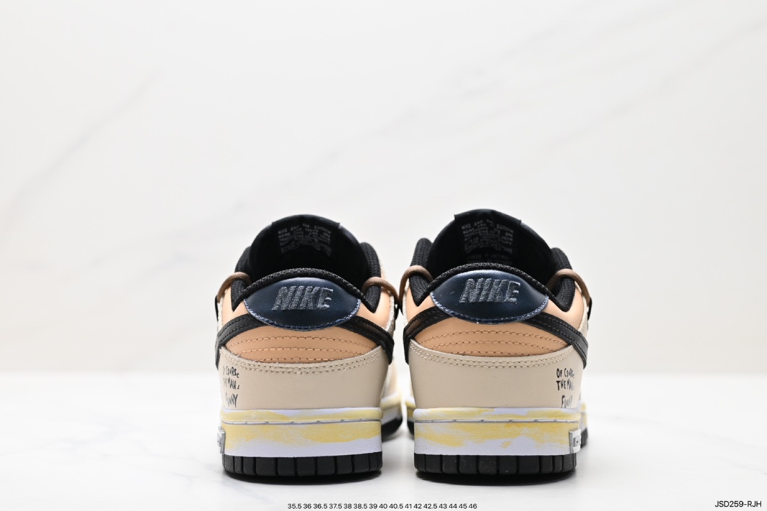 200 NK SB Dunk Low”Green/Beige“绑绳解构风 系列低帮休闲运动滑板板鞋 DD1391-100