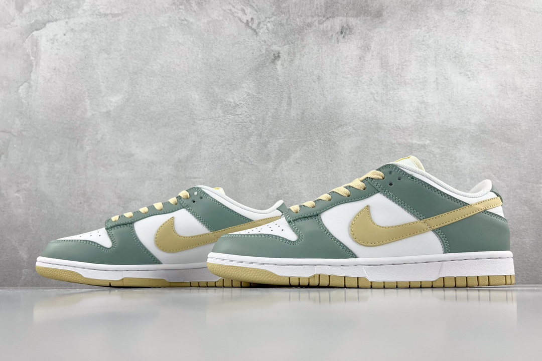 【定制球鞋】 Nike Dunk Low ”Team Gold”' 山野听雨 米白灰 DD3357-100