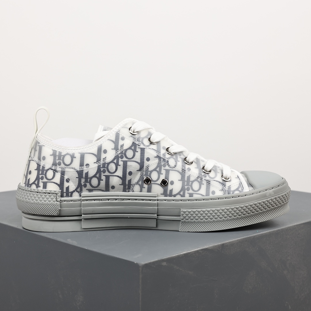 #Dior B23 Oblique High Top Sneakers Dior ”CD Oblique” series white, blue and gray low top