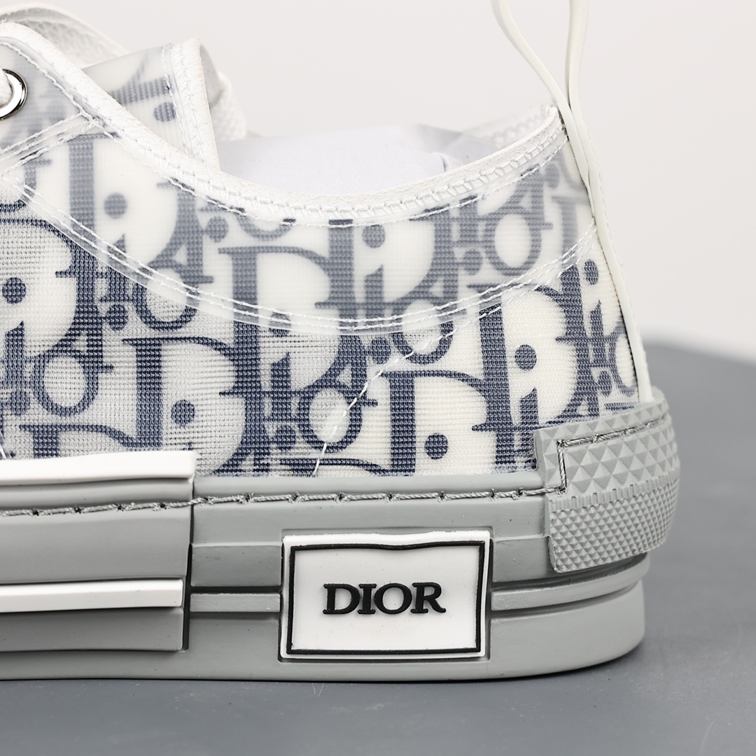 #Dior B23 Oblique High Top Sneakers Dior ”CD Oblique” series white, blue and gray low top