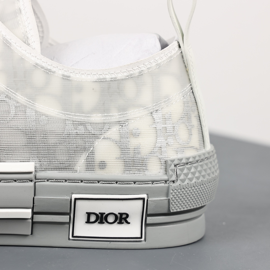 #Dior B23 Oblique High Top Sneakers Dior ”CD Oblique” series gray and white low top