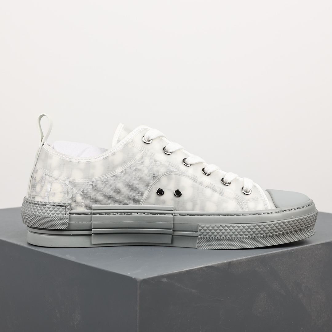 #Dior B23 Oblique High Top Sneakers Dior ”CD Oblique” series gray and white low top