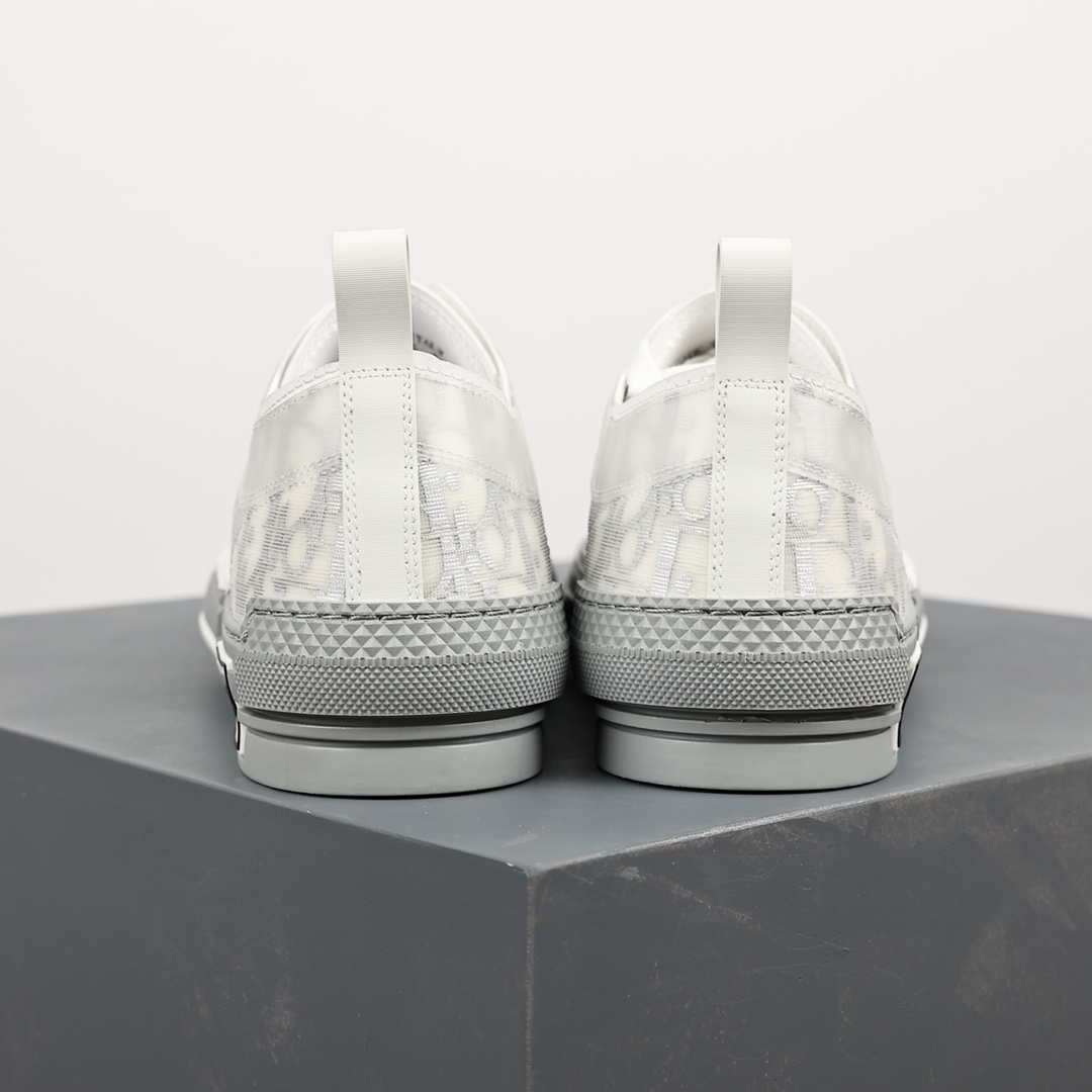 #Dior B23 Oblique High Top Sneakers Dior ”CD Oblique” series gray and white low top