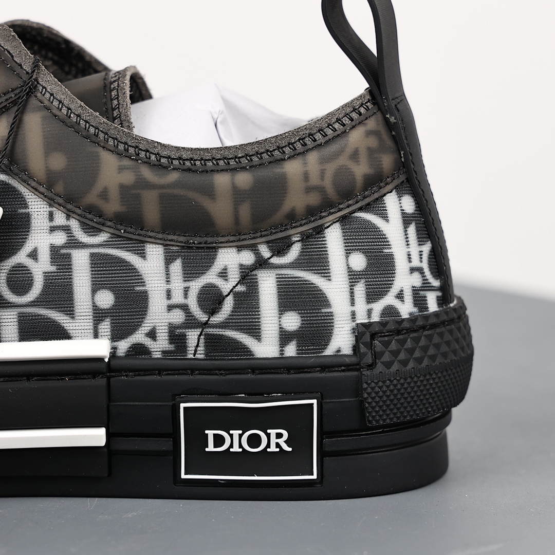 #Dior B23 Oblique High Top Sneakers Dior ”CD Oblique” series black low top