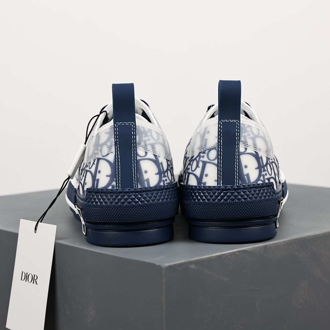 #Dior B23 Oblique High Top Sneakers Dior ”CD Oblique” series blue low top