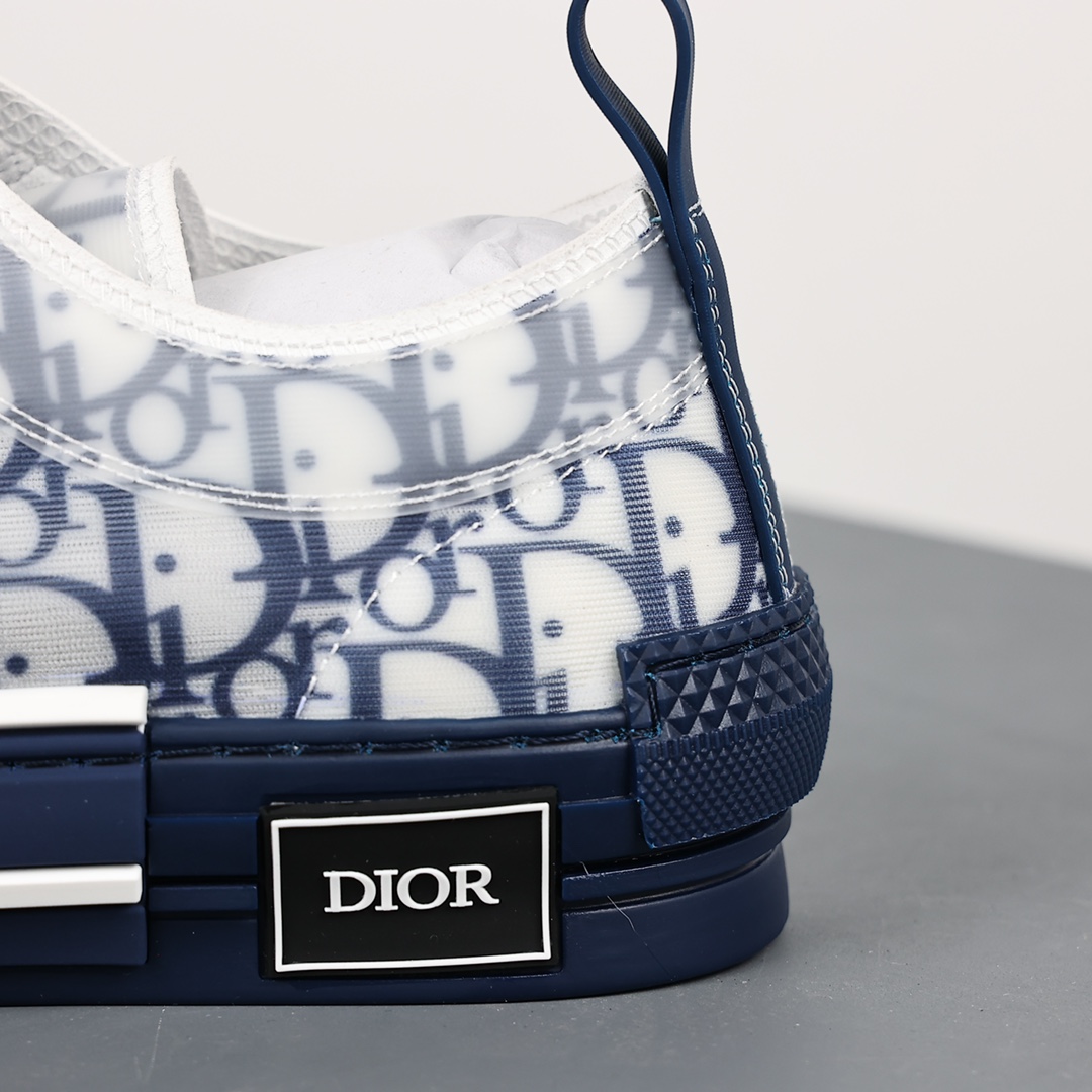 #Dior B23 Oblique High Top Sneakers Dior ”CD Oblique” series blue low top