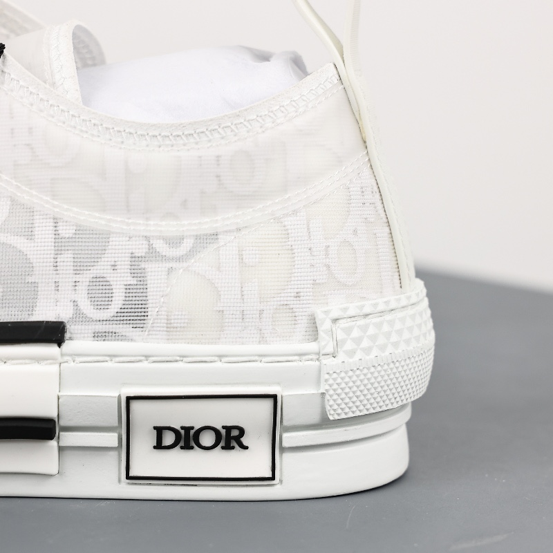 #Dior B23 Oblique High Top Sneakers Dior ”CD Oblique” series white low top