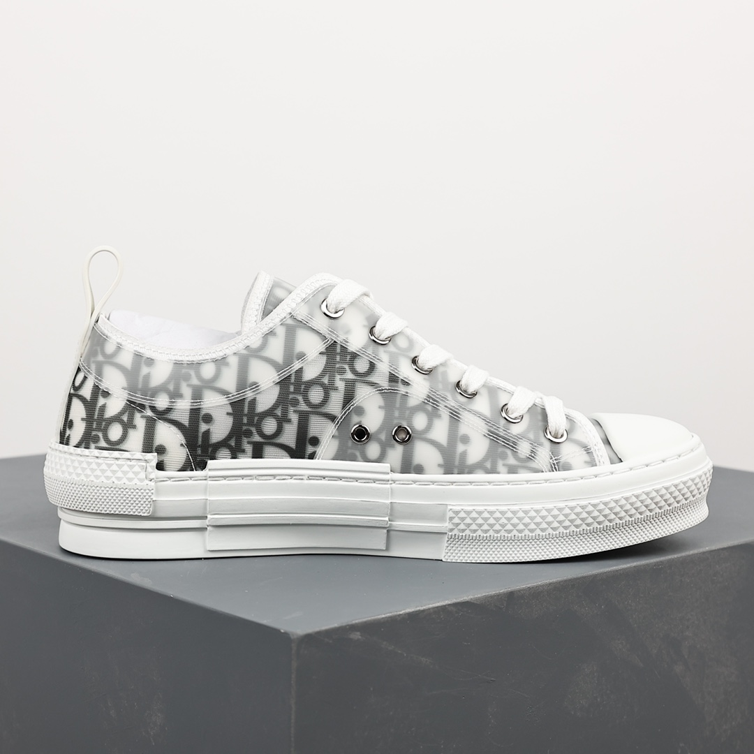 #Dior B23 Oblique High Top Sneakers Dior ”CD Oblique” series classic gray low top