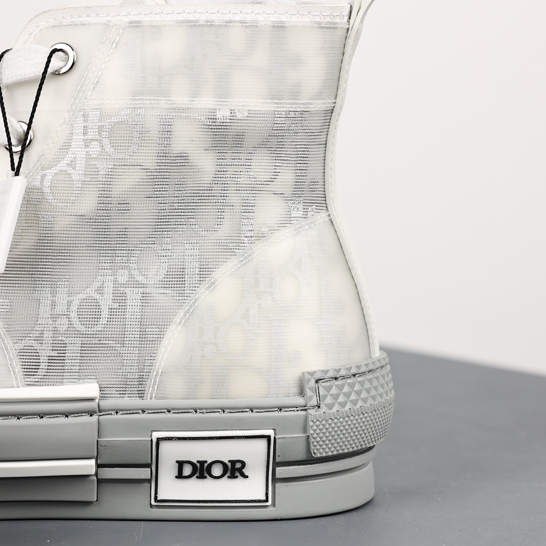 #Dior B23 Oblique High Top Sneakers Dior ”CD Oblique” series gray and white high top