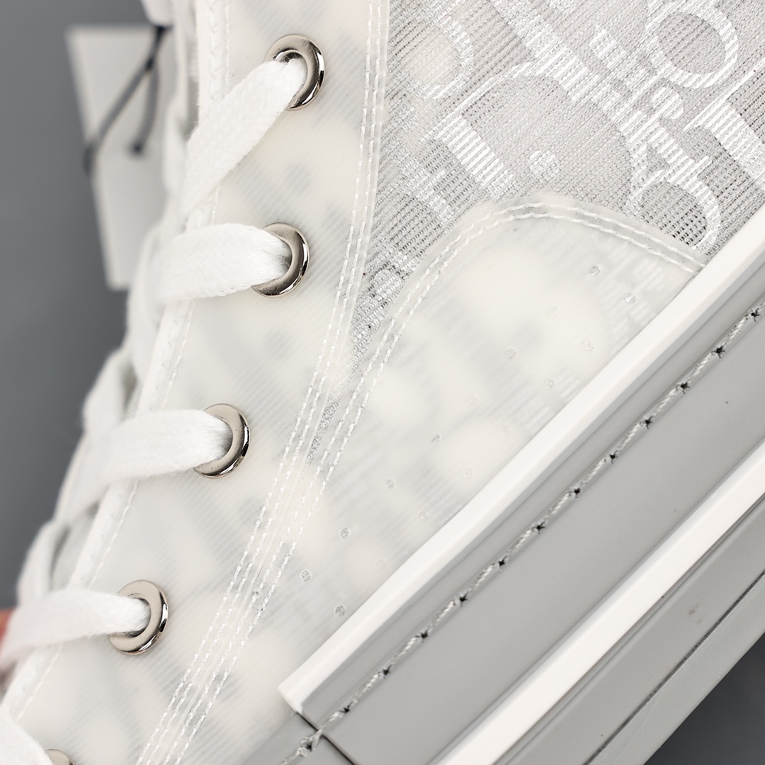 #Dior B23 Oblique High Top Sneakers Dior ”CD Oblique” series gray and white high top