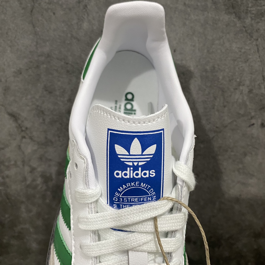 [Pure original] AD clover SAMBA men and women retro sports casual German training shoes IG1024 white and blue