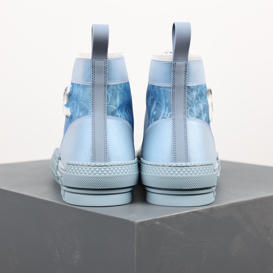 #Dior B23 Oblique High Top Sneakers Dior ”CD Oblique” series CD joint blue high top