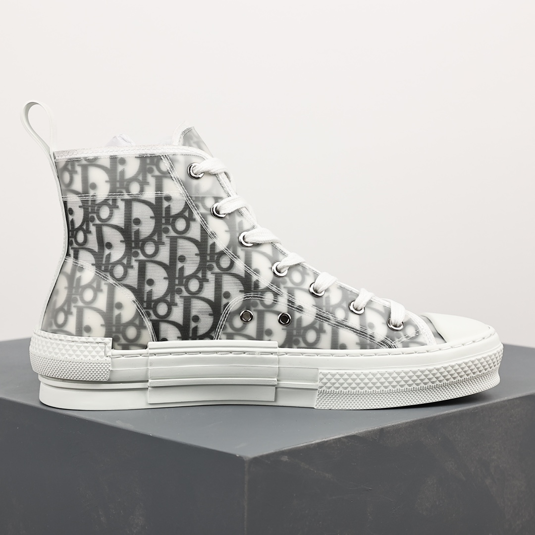 #Dior B23 Oblique High Top Sneakers Dior ”CD Oblique” series ghost head bee joint high top