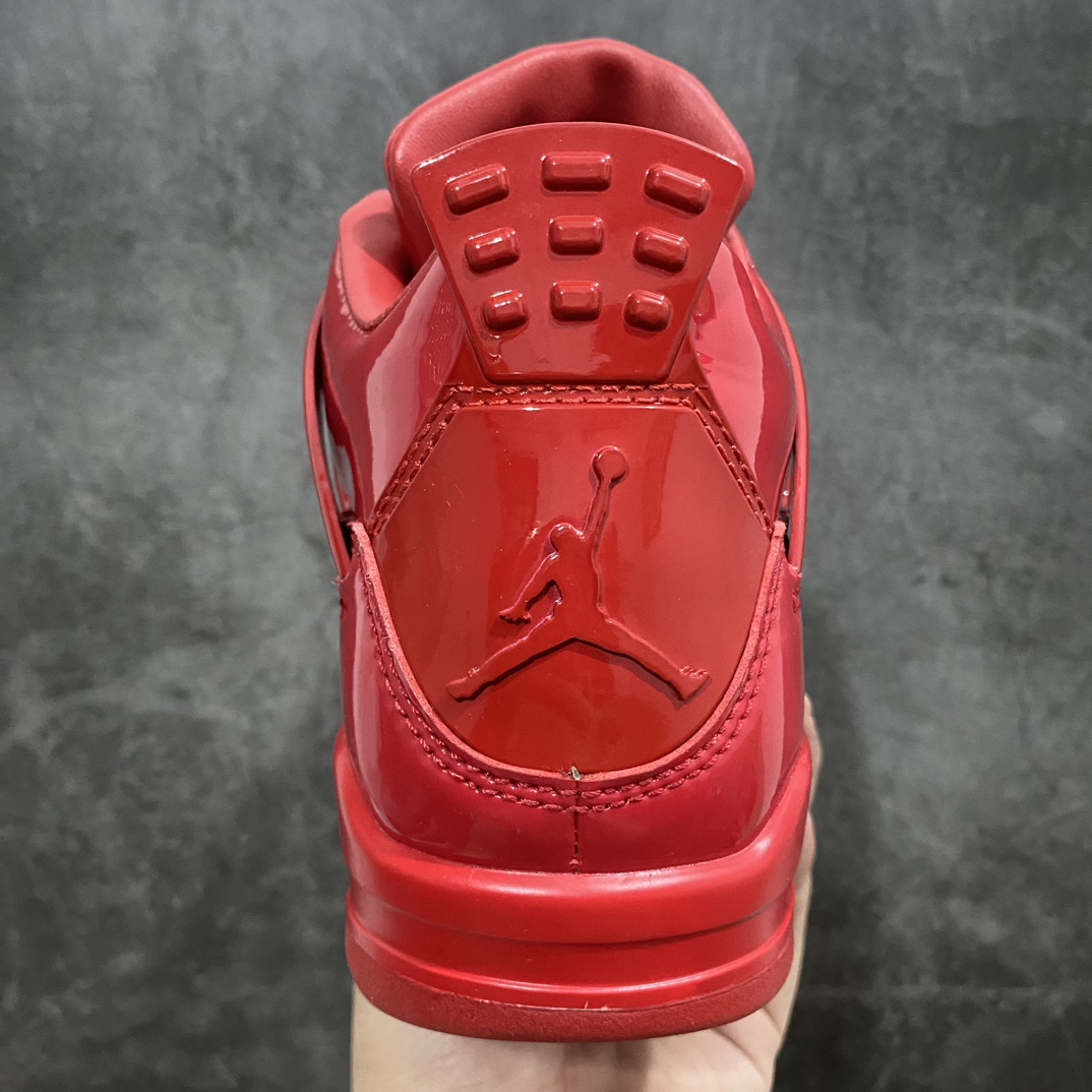 [Pure original PB version] Air Jordan AJ4 Retro ”11Lab4 Red” AJ4 Joe 4 red patent leather culture basketball shoes 719864-600