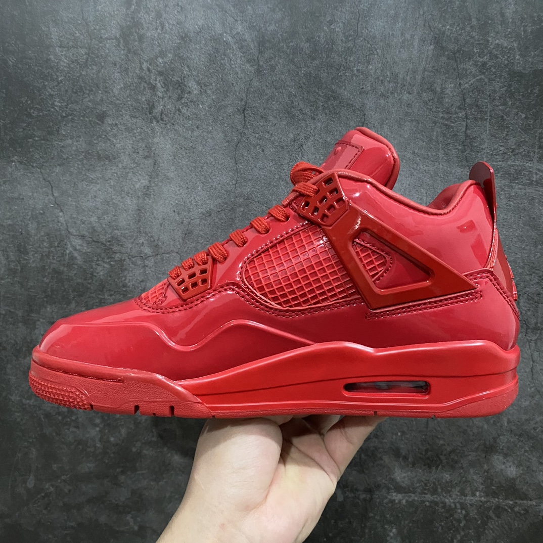 [Pure original PB version] Air Jordan AJ4 Retro ”11Lab4 Red” AJ4 Joe 4 red patent leather culture basketball shoes 719864-600