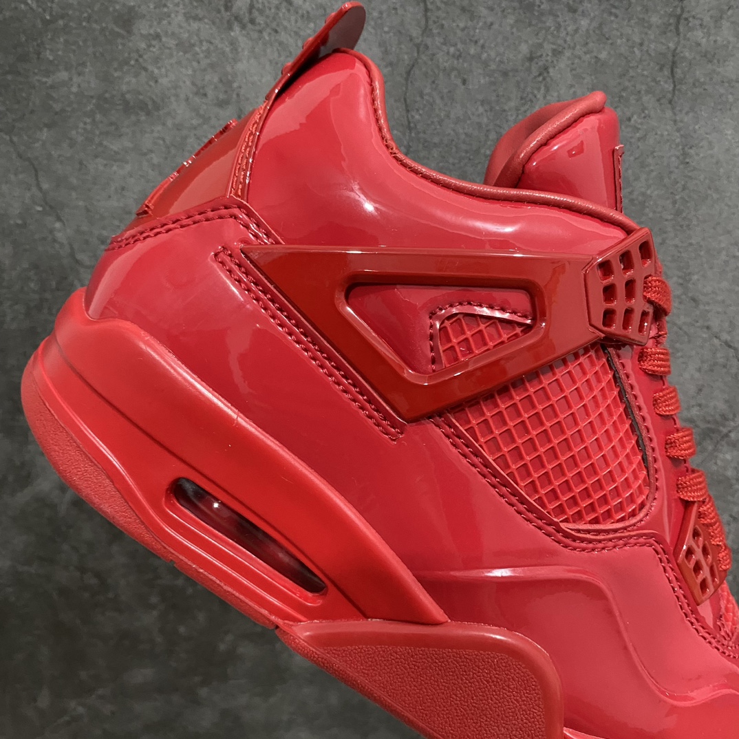 [Pure original PB version] Air Jordan AJ4 Retro ”11Lab4 Red” AJ4 Joe 4 red patent leather culture basketball shoes 719864-600