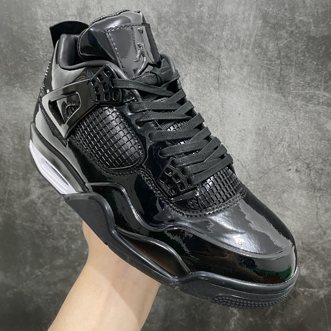 400 【纯原PB版】Air Jordan AJ4 Retro " 11Lab4 Black " AJ4乔4 黑漆皮 文化篮球鞋 719864-010