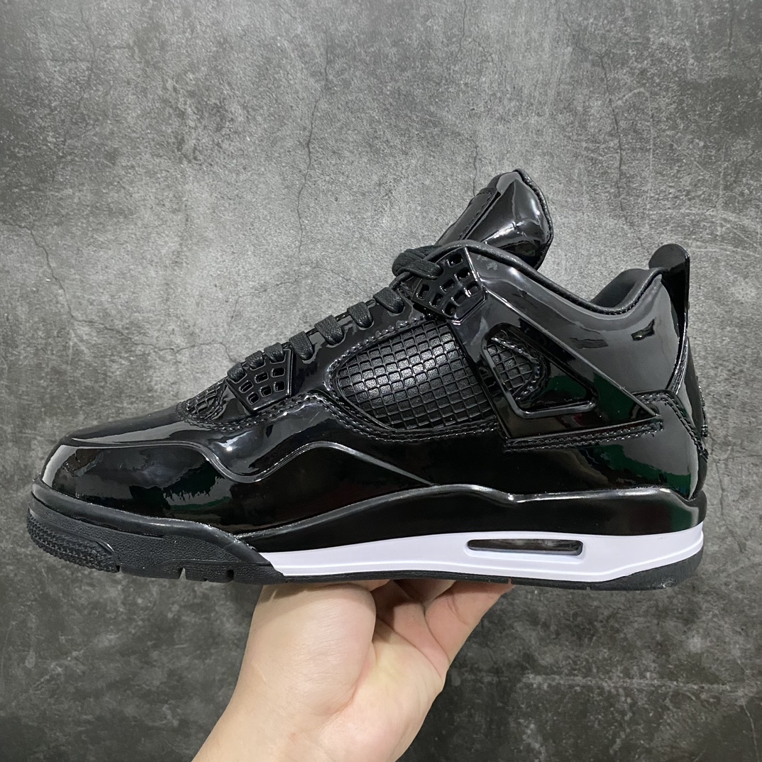 400 【纯原PB版】Air Jordan AJ4 Retro " 11Lab4 Black " AJ4乔4 黑漆皮 文化篮球鞋 719864-010