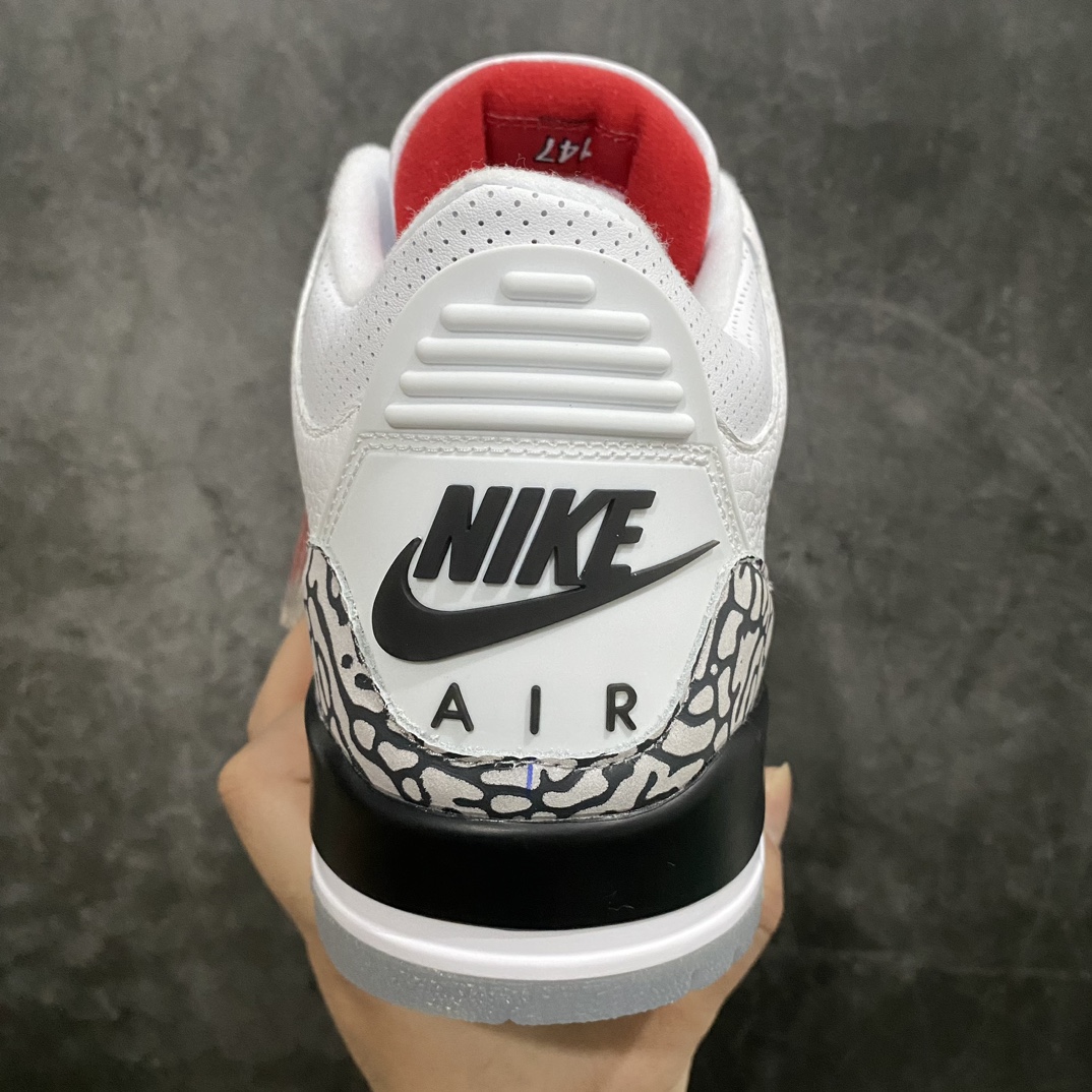 [S2 Pure Original] Air Jordan AJ3 Retro Free Throw Line White Cement 923096-101