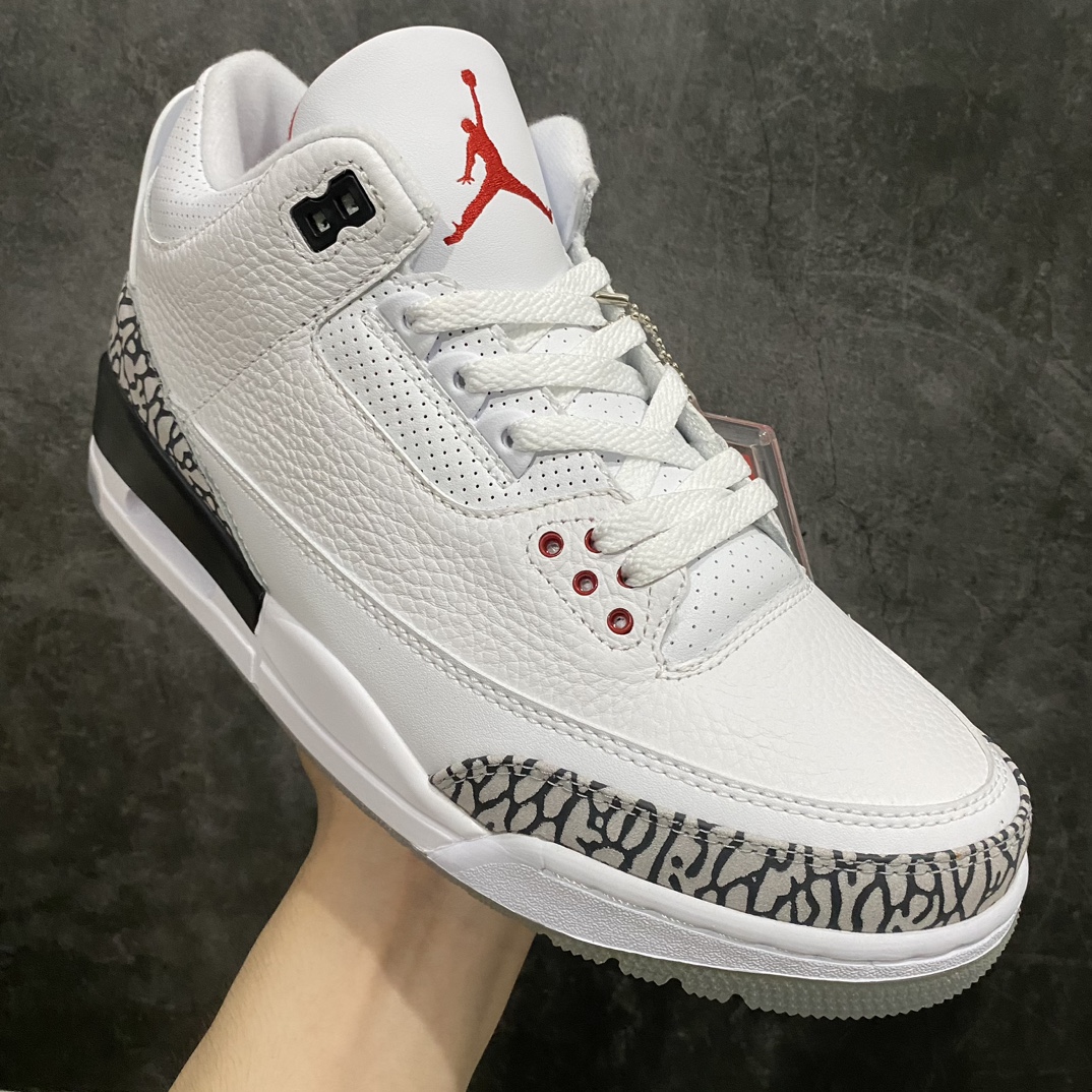 [S2 Pure Original] Air Jordan AJ3 Retro Free Throw Line White Cement 923096-101