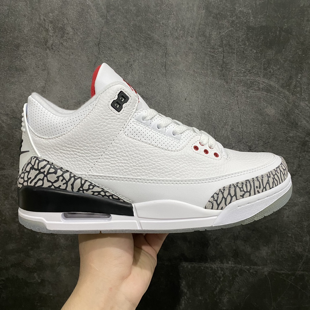 [S2 Pure Original] Air Jordan AJ3 Retro Free Throw Line White Cement 923096-101