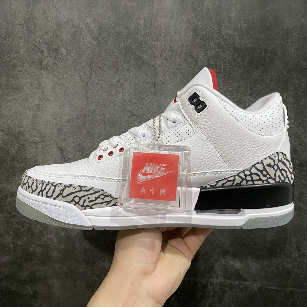 [S2 Pure Original] Air Jordan AJ3 Retro Free Throw Line White Cement 923096-101