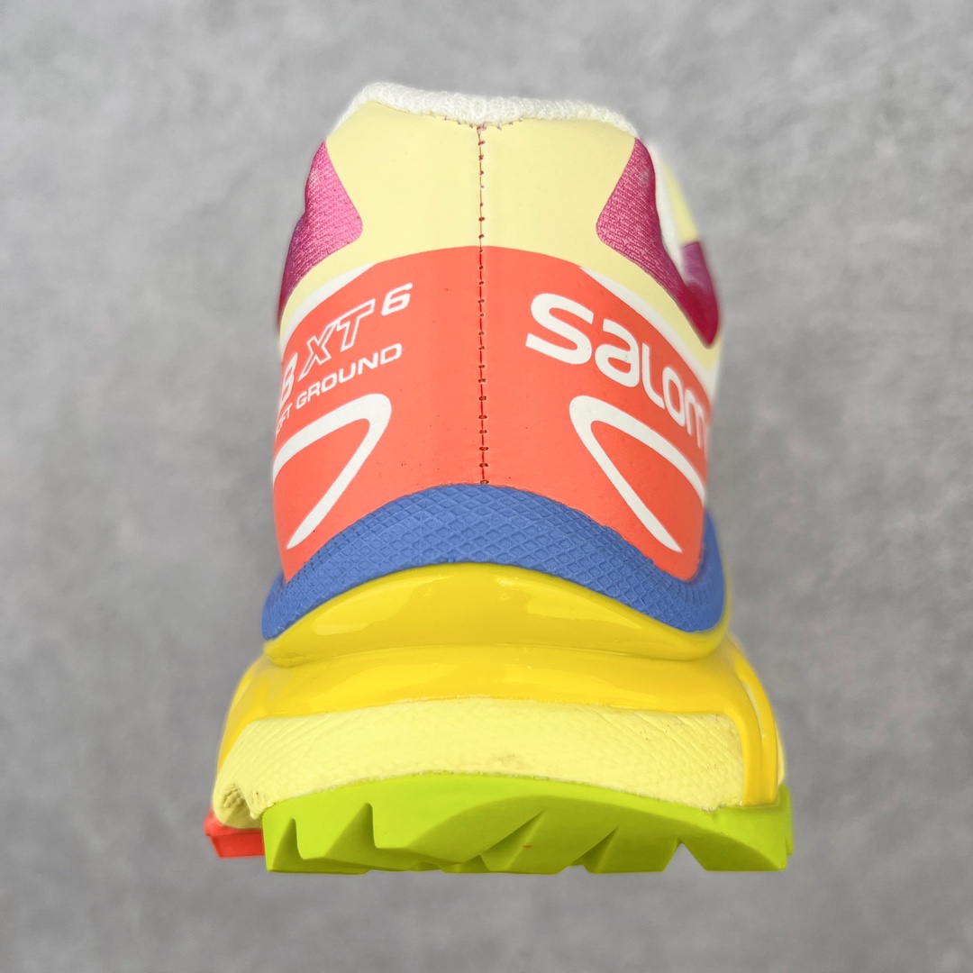 图片[8]-＃绿X/GX 纯原福利 Salomon XT-6 萨洛蒙复古潮流户外机能登山跑鞋 纯原外贸平台特供订单 耗时半年巨作 全套原纸板楦头开发 原厂特供网布配套加持 确保原汁原味 完美呈现版型 原档数据独家私模五层组合大底 男女鞋同步官方开发至46.5 原装Ortholite轻量化鞋垫 中底布带钢印编号 原厂TPU锁扣 进口港宝加持 后跟自然饱满 还原公司包裹性 鞋面以“锯齿”状的包裹系统呈现 在基色底之下加入了各种色点缀 将公司的最新技术和时尚前卫的造型融入耐用的长跑款式中 鞋面由 TPU 薄膜制成 并焊接在高耐磨网眼上 使其既时尚又坚固 由 ACS底盘支撑 可增强稳定性和支撑力 以及由橡胶凸耳 Contragrip外底覆盖的 EVA 缓冲中底 旨在应对崎岖的地形 鞋舌上的彩色Salomon 标签、Quicklace 系统以及鞋头、鞋舌和鞋跟上的附加品牌使细节更加完美 让穿着者可以轻松驾驭户外与通勤下的任何运动生活场景 无缝鞋身户外随意纵横 颜值与脚感兼备 出街通勤 绝对非常吸睛 你值得拥有 尺码：36 36.5 37.5 38 38.5 39 40 40.5 41 42 42.5 43 44 44.5 45 46 46.5 注意：偏小1码-选品中心