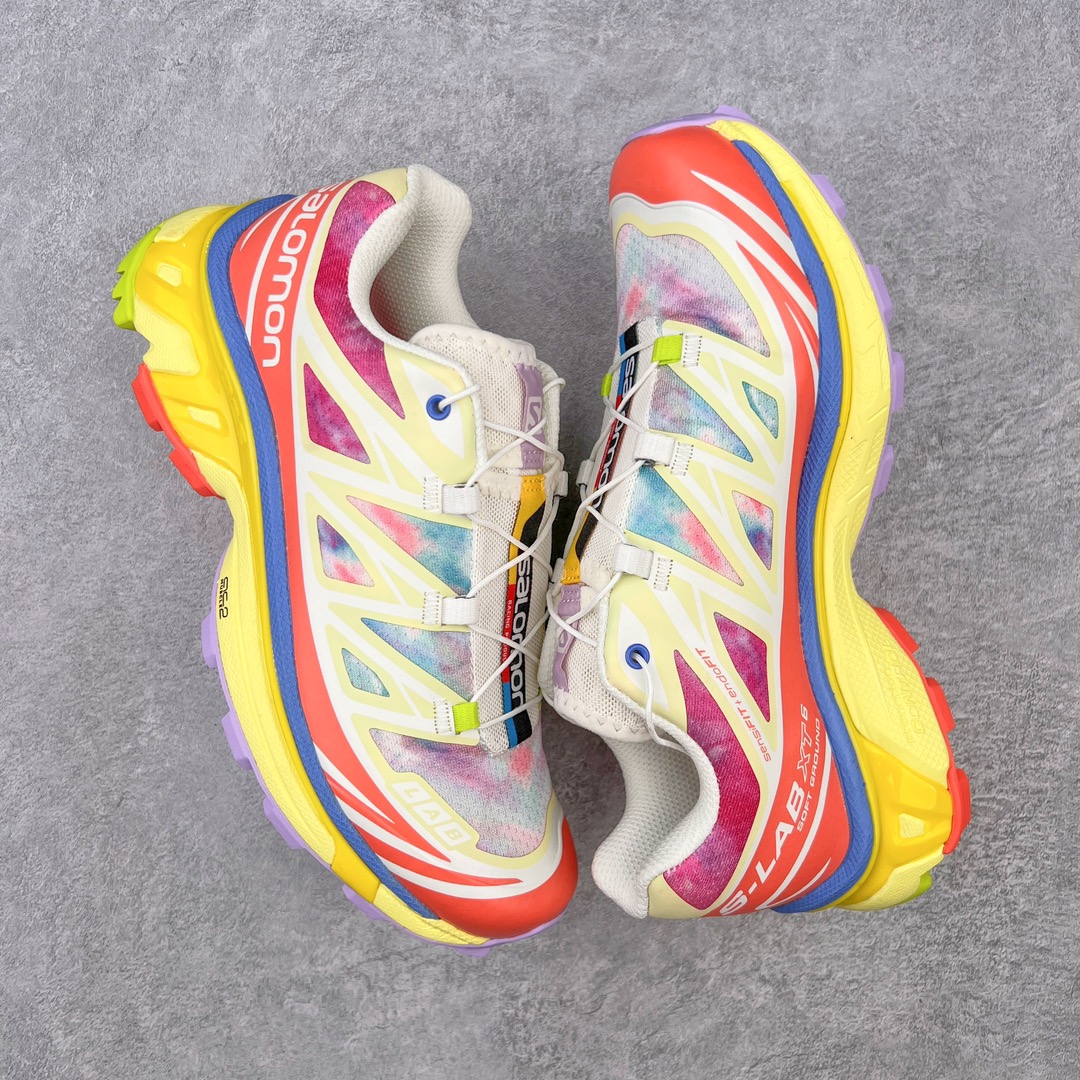 图片[3]-＃绿X/GX 纯原福利 Salomon XT-6 萨洛蒙复古潮流户外机能登山跑鞋 纯原外贸平台特供订单 耗时半年巨作 全套原纸板楦头开发 原厂特供网布配套加持 确保原汁原味 完美呈现版型 原档数据独家私模五层组合大底 男女鞋同步官方开发至46.5 原装Ortholite轻量化鞋垫 中底布带钢印编号 原厂TPU锁扣 进口港宝加持 后跟自然饱满 还原公司包裹性 鞋面以“锯齿”状的包裹系统呈现 在基色底之下加入了各种色点缀 将公司的最新技术和时尚前卫的造型融入耐用的长跑款式中 鞋面由 TPU 薄膜制成 并焊接在高耐磨网眼上 使其既时尚又坚固 由 ACS底盘支撑 可增强稳定性和支撑力 以及由橡胶凸耳 Contragrip外底覆盖的 EVA 缓冲中底 旨在应对崎岖的地形 鞋舌上的彩色Salomon 标签、Quicklace 系统以及鞋头、鞋舌和鞋跟上的附加品牌使细节更加完美 让穿着者可以轻松驾驭户外与通勤下的任何运动生活场景 无缝鞋身户外随意纵横 颜值与脚感兼备 出街通勤 绝对非常吸睛 你值得拥有 尺码：36 36.5 37.5 38 38.5 39 40 40.5 41 42 42.5 43 44 44.5 45 46 46.5 注意：偏小1码-选品中心