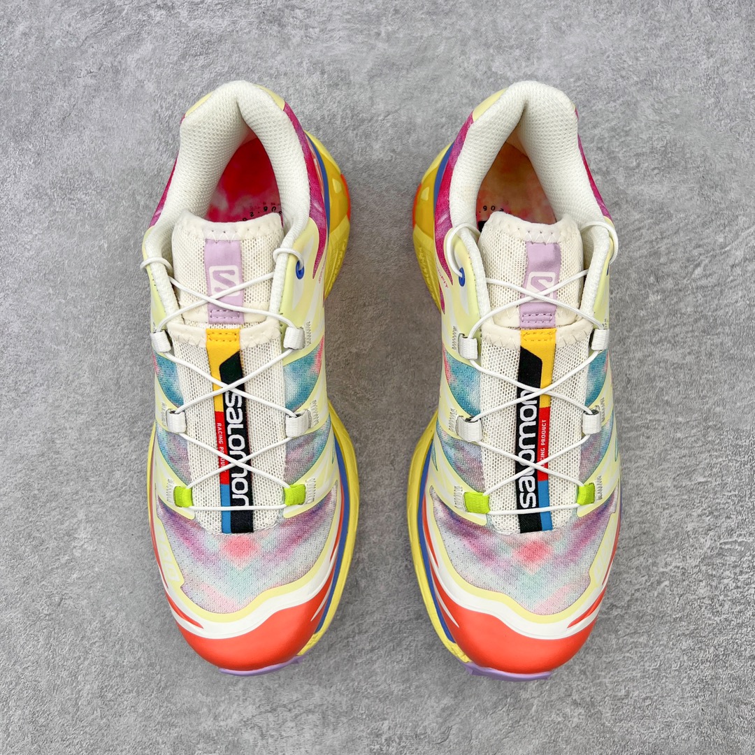 图片[2]-＃绿X/GX 纯原福利 Salomon XT-6 萨洛蒙复古潮流户外机能登山跑鞋 纯原外贸平台特供订单 耗时半年巨作 全套原纸板楦头开发 原厂特供网布配套加持 确保原汁原味 完美呈现版型 原档数据独家私模五层组合大底 男女鞋同步官方开发至46.5 原装Ortholite轻量化鞋垫 中底布带钢印编号 原厂TPU锁扣 进口港宝加持 后跟自然饱满 还原公司包裹性 鞋面以“锯齿”状的包裹系统呈现 在基色底之下加入了各种色点缀 将公司的最新技术和时尚前卫的造型融入耐用的长跑款式中 鞋面由 TPU 薄膜制成 并焊接在高耐磨网眼上 使其既时尚又坚固 由 ACS底盘支撑 可增强稳定性和支撑力 以及由橡胶凸耳 Contragrip外底覆盖的 EVA 缓冲中底 旨在应对崎岖的地形 鞋舌上的彩色Salomon 标签、Quicklace 系统以及鞋头、鞋舌和鞋跟上的附加品牌使细节更加完美 让穿着者可以轻松驾驭户外与通勤下的任何运动生活场景 无缝鞋身户外随意纵横 颜值与脚感兼备 出街通勤 绝对非常吸睛 你值得拥有 尺码：36 36.5 37.5 38 38.5 39 40 40.5 41 42 42.5 43 44 44.5 45 46 46.5 注意：偏小1码-选品中心