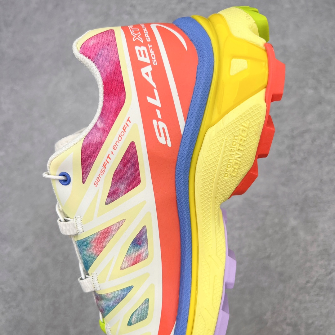 图片[7]-＃绿X/GX 纯原福利 Salomon XT-6 萨洛蒙复古潮流户外机能登山跑鞋 纯原外贸平台特供订单 耗时半年巨作 全套原纸板楦头开发 原厂特供网布配套加持 确保原汁原味 完美呈现版型 原档数据独家私模五层组合大底 男女鞋同步官方开发至46.5 原装Ortholite轻量化鞋垫 中底布带钢印编号 原厂TPU锁扣 进口港宝加持 后跟自然饱满 还原公司包裹性 鞋面以“锯齿”状的包裹系统呈现 在基色底之下加入了各种色点缀 将公司的最新技术和时尚前卫的造型融入耐用的长跑款式中 鞋面由 TPU 薄膜制成 并焊接在高耐磨网眼上 使其既时尚又坚固 由 ACS底盘支撑 可增强稳定性和支撑力 以及由橡胶凸耳 Contragrip外底覆盖的 EVA 缓冲中底 旨在应对崎岖的地形 鞋舌上的彩色Salomon 标签、Quicklace 系统以及鞋头、鞋舌和鞋跟上的附加品牌使细节更加完美 让穿着者可以轻松驾驭户外与通勤下的任何运动生活场景 无缝鞋身户外随意纵横 颜值与脚感兼备 出街通勤 绝对非常吸睛 你值得拥有 尺码：36 36.5 37.5 38 38.5 39 40 40.5 41 42 42.5 43 44 44.5 45 46 46.5 注意：偏小1码-选品中心