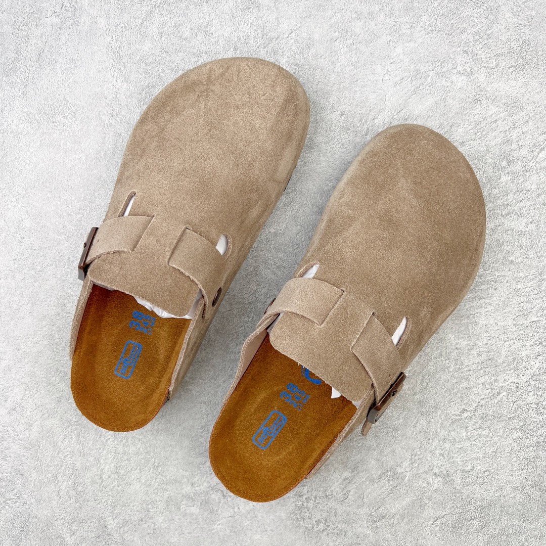 图片[3]-零售💰250 ＃DC Birkenstock Boston VL 勃肯软木底包头拖鞋 天鹅绒般的绒面革赋子休闲的经典外观 四季皆宜 柔软的鞋床采用额外的泡沫缓冲层 提供额外的舒适感和全天支撑 全网独家首发 源于德国的严谨工艺  牛巴戎面 中层松木 EVA 三层组合大底 优质牛皮面料五金扣 出口订单 尺码：35-44 编码：by2936050-运动鞋