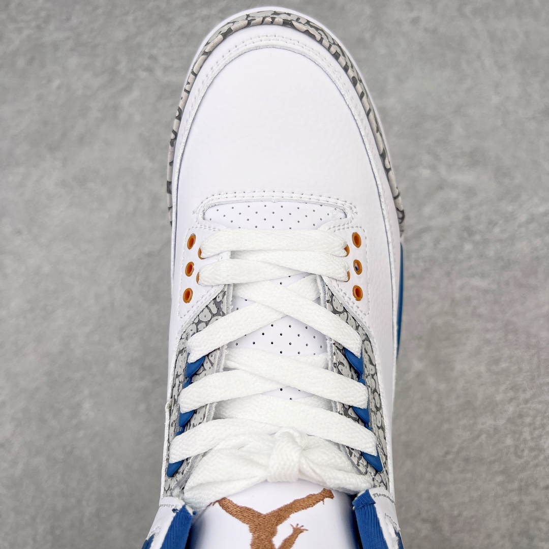 图片[4]-＃PB福利特价 Air Jordan AJ3 Retro 市场中端王者 全套原纸板楦头开发 原厂大底磨具加持立体防滑纹理 原装可视Air Sole气垫 原汁原味最完美的三代版型 唯一正确鞋头趴度弧度高度鞋身腰线 此版本只针对中端市场 皮料材质有所更替 其他数据细节工艺流程均保持一致 绝不口嗨 细节品控鞋型随意秒杀市面3XX 4XX 原厂TPU后跟饰片 正确内里反口里网布 皮料菱角分明不变形无多余毛边 正确手工大底描漆拉丝 市场唯一原厂鞋扣模具 原厂织唛标 原厂飞人电绣工艺 尾指中部跳三针 独家绑鞋带手法 印刷中底布 四线拉帮 米色美纹纸贴合固定 进口港宝加持 后跟自然饱满 全鞋荧光划线卡点 追求极致完美 每一双都是工艺品 多重QC质检 超越公司货的品控标准 实实在在的免检产品 尺码：40 40.5 41 42 42.5 43 44 44.5 45 45.5 46 47.5-选品中心