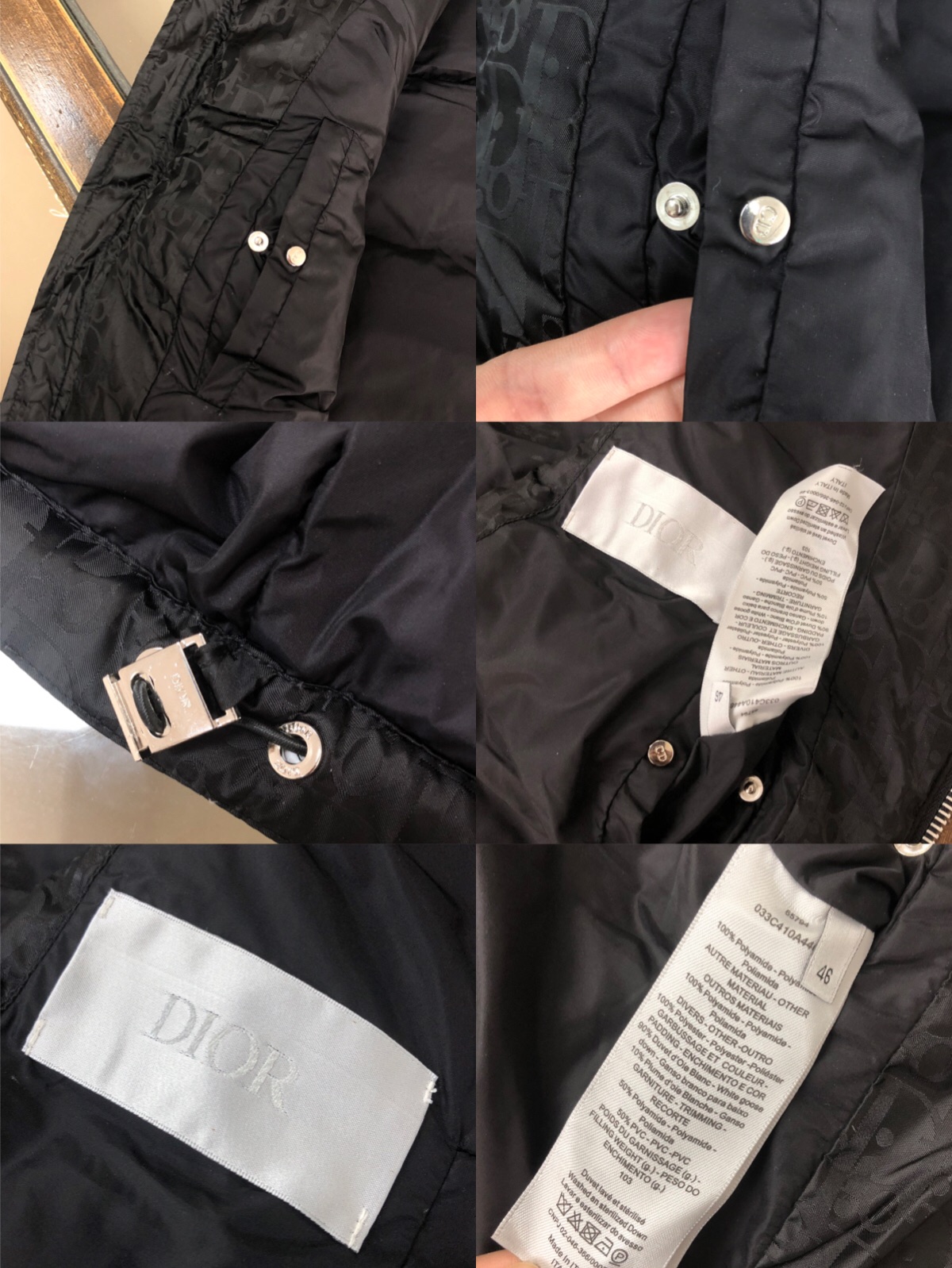 🔥🔥Dior 迪奥 秋冬新款官网同款原单立领羽绒马甲🔥 满印暗纹老花羽绒马甲，香港专柜购入zP操作，定制