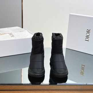Dior Snow Boots Black Gold Nylon