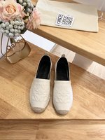 AAA Replica Designer
 Loewe Shoes Espadrilles Black White Cowhide Rubber Fall/Winter Collection