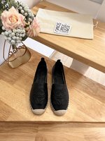 Buy Cheap
 Loewe Shoes Espadrilles Black White Cowhide Rubber Fall/Winter Collection